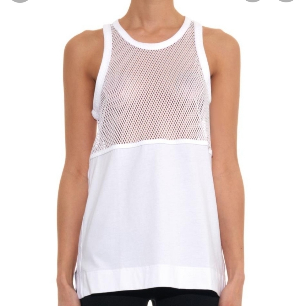 Adidas by Stella McCartney white mesh tank top